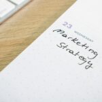 Digital marketing strategy plan with SEO, social media, and content marketing icons